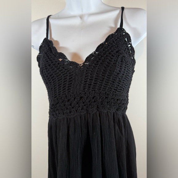 Charlotte Russe Womens Sz Medium Maxi Dress Black - Picture 2 of 16